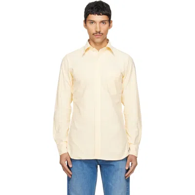 Drake's イエロー コットン オックスフォードクロス ボタンダウンシャツ In Yellow