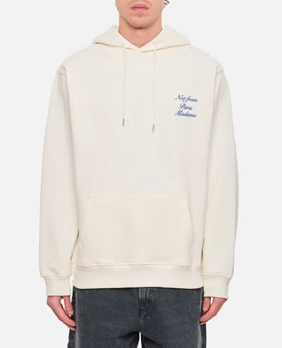 Drã´le De Monsieur Cursive Slogan Hoodie In White