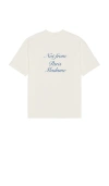 Drã´le De Monsieur Cursive T-shirt In Off White