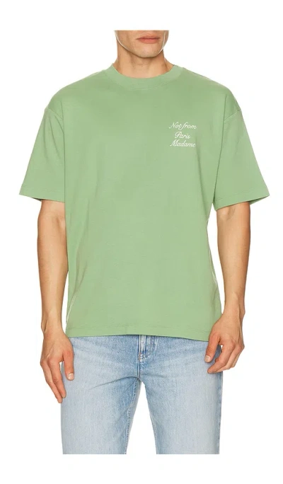 Drôle De Monsieur Green Graphic Crew Neck T-shirt