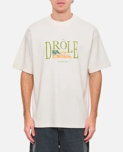 Drã´le De Monsieur T-shirt Tennis Court In White