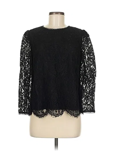 Pre-owned Draper James 3/4 Sleeve Blouse In Black