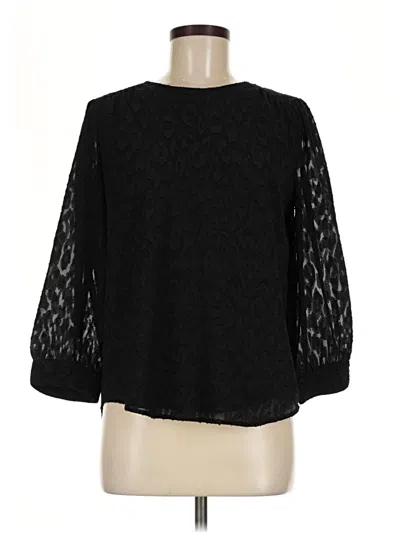 Pre-owned Draper James 3/4 Sleeve Blouse In Black