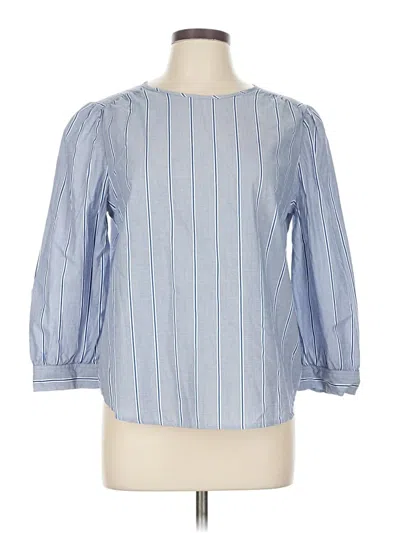 Pre-owned Draper James 3/4 Sleeve Blouse In Blue