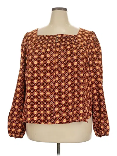 Pre-owned Draper James 3/4 Sleeve Blouse In Orange