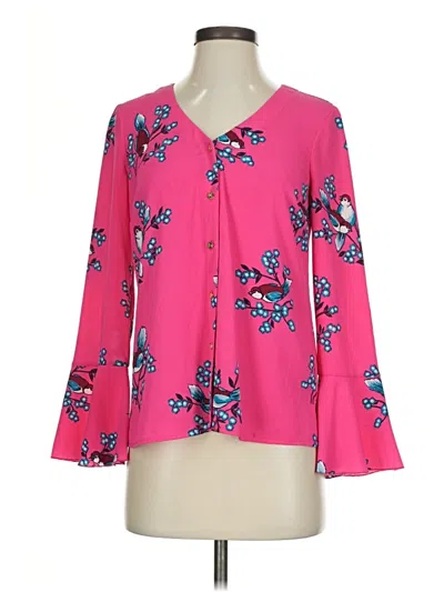 Pre-owned Draper James 3/4 Sleeve Blouse In Pink
