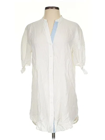 Pre-owned Draper James 3/4 Sleeve Button Down Shirt In Ivory