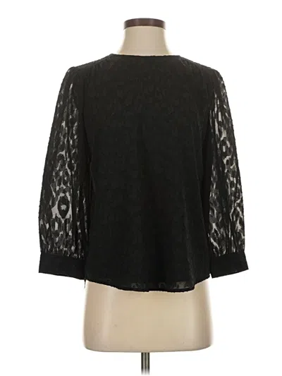 Pre-owned Draper James 3/4 Sleeve Top Black Boatneck Tops
