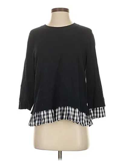 Pre-owned Draper James 3/4 Sleeve Top Black Crew Neck Tops