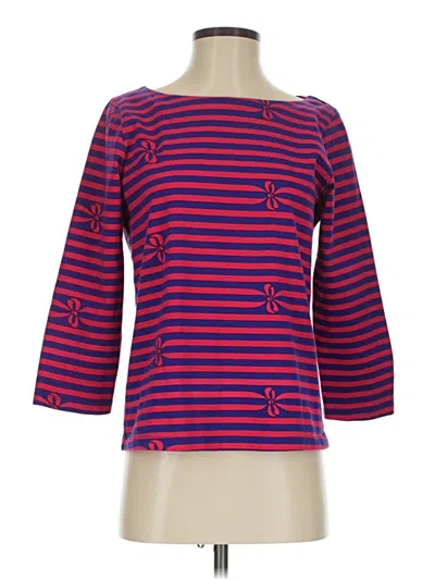 Pre-owned Draper James 3/4 Sleeve Top Red Boatneck Tops