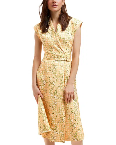 Draper James Addison Short Sleeve Linen Midi Shirtdress In Multi