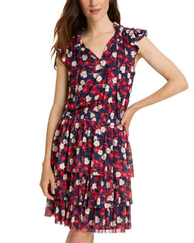 Draper James Alana Tiered Dress In Blue
