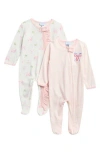 Draper James Assorted 2-pack Footies In Pink