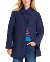 Draper James Button Front Wool Coat In Blue