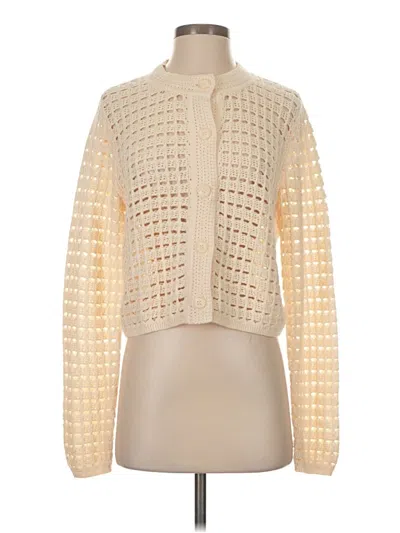 Pre-owned Draper James Cardigan Sweater In White