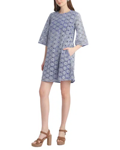 Draper James Carolyn Bell Sleeve Mini Dress In Gray
