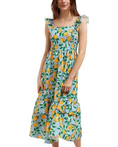 Draper James Carrie Linen Midi Dress In Multi