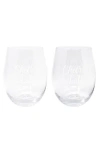 Draper James Cheers Y'all Set Of 2 Wine Glasses
