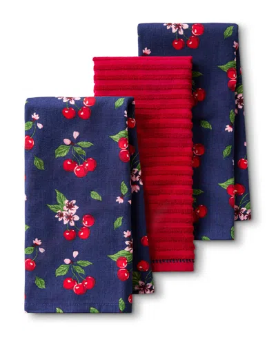 Draper James Cherry Blossom 3-pack Kitchen Towels In Multi