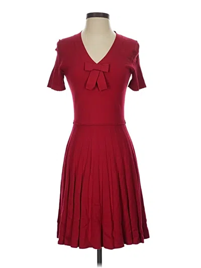 Pre-owned Draper James Cocktail Dress In Burgundy