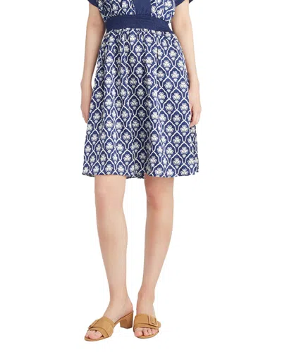 Draper James Colleen Short Sleeve Wrap Dress In Blue