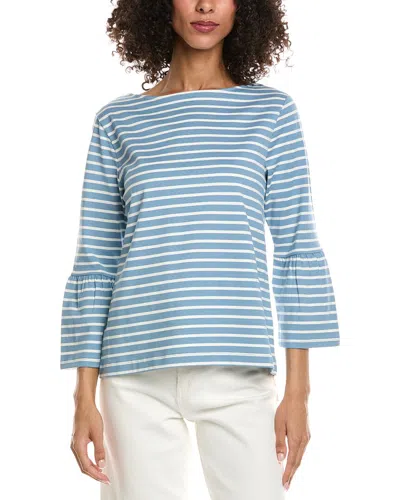 Draper James Corey Bell Sleeve Top In Blue