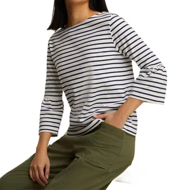 Draper James Corey Bell Sleeve Top In Nautical Stripe In Multi