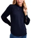 Draper James Covered Placket Button Down In Blue