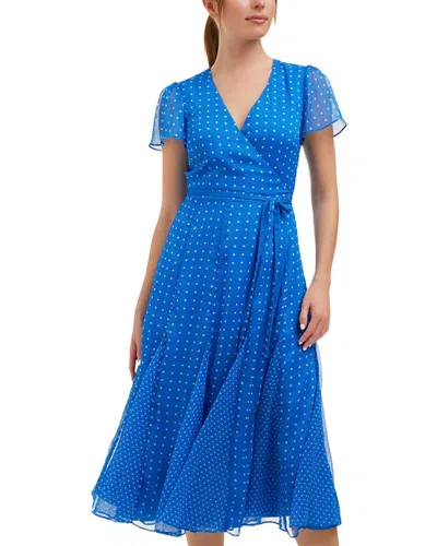 Draper James Daphne Wrap Dress In Blue