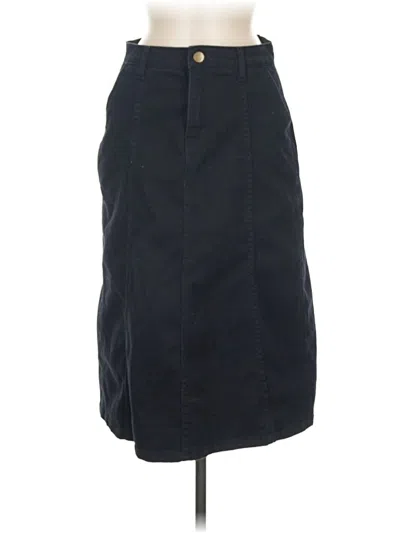 Pre-owned Draper James Denim Skirt In Black
