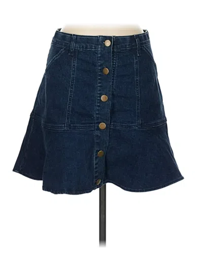 Pre-owned Draper James Denim Skirt In Blue