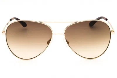 Draper James Dj7007 Sunglasses In Shiny Gold/brown Gradient