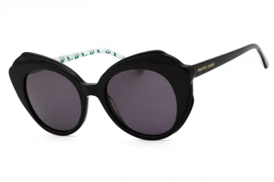 Draper James Dj7022 Oversized Round Acetate Sunglasses In Black