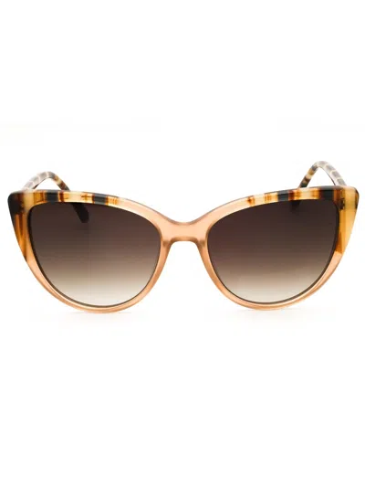 Draper James Dj7045 Sunglasses In 505 - Lilac Striped/grey Gradient