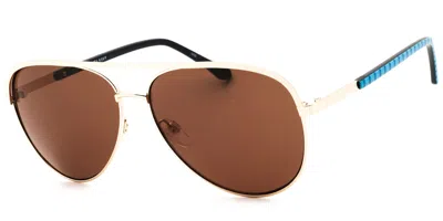 Draper James Dj9014 710 Women's Sunglasses Gold Size 58 In Brown