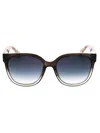Draper James Dj9018 Rectangular Women's Sunglasses In Brown