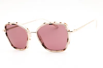 Draper James Dj9037 Round Pink-lens Sunglasses In Brown
