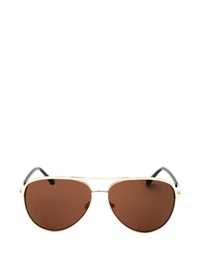 Draper James Double-bridge Pilot-frame Sunglasses In Red
