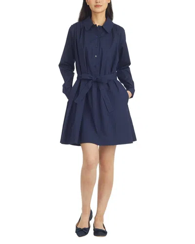Draper James Ellie Pleated Shirtdress In Blue