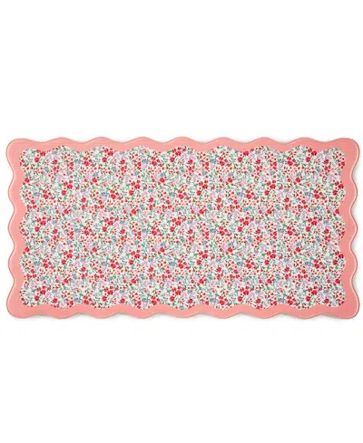 Draper James Field Flowers Scallop Edge Comfort Kitchen Mat, 39" X 19.69" In Multi