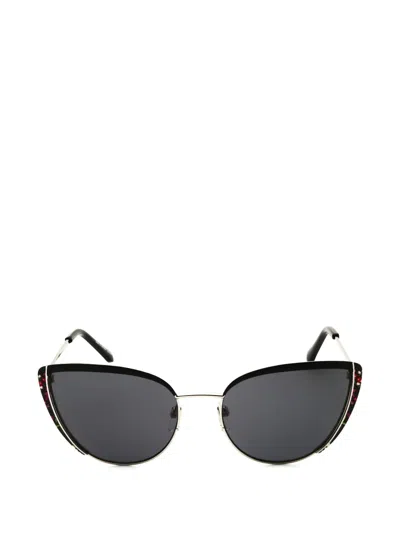 Draper James Floral-detail Cat-eye Sunglasses In Black