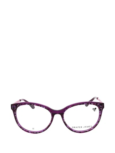 Draper James Floral-pattern Cat-eye Glasses In Purple