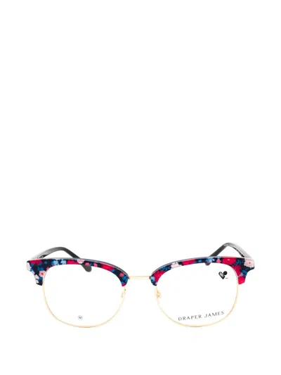 Draper James Floral-print Browline Glasses In Multi