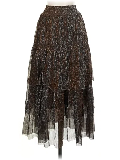 Pre-owned Draper James Formal Skirt In Brown
