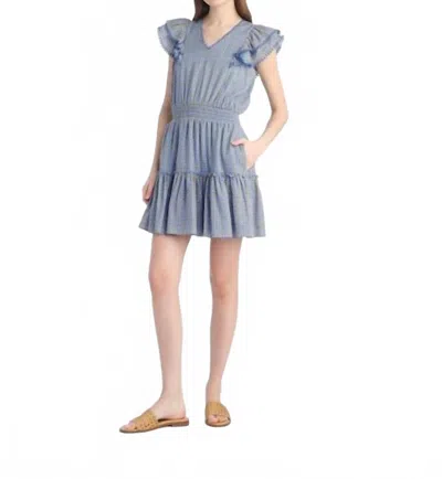 Draper James Gabby Mini Dress In Blue Dots