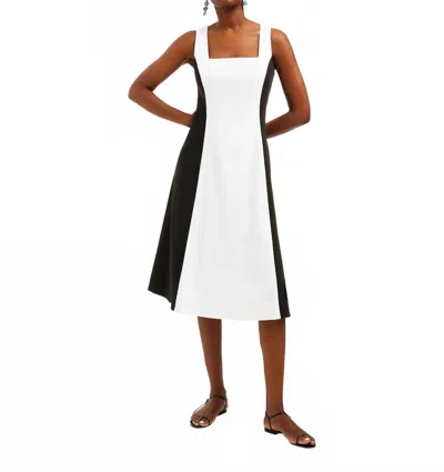 Draper James Genevieve Midi Dress In Black/ White In Multi
