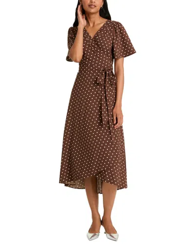 Draper James Gigi Wrap Dress In Brown