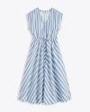 Draper James Haven Short Sleeve Midi Shirtdress In Blue