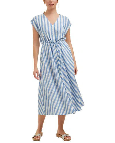 Draper James Haven Midi Shirtdress In Wave Stripe In Blue