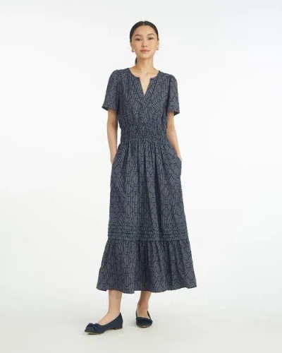 Draper James Hollie Midi Dress In Blue